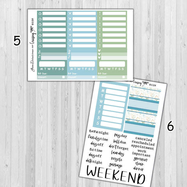 Load image into Gallery viewer, Cruising - Big Happy Planner weekly sticker kit
