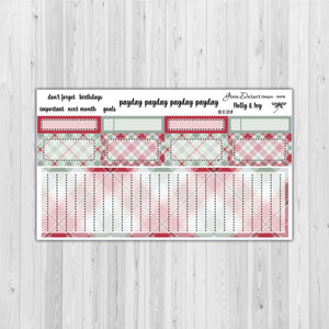 Big Happy Planner Monthly - Holly & Ivy - plaid customizable monthly