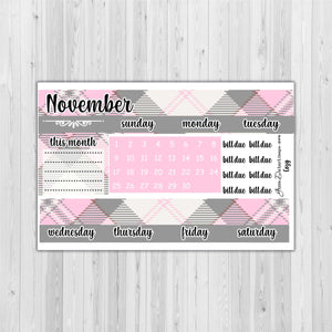 Big Happy Planner Monthly - Cozy - plaid customizable monthly