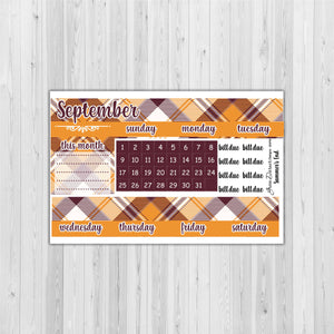 Big Happy Planner Monthly - Summer's End - plaid customizable monthly