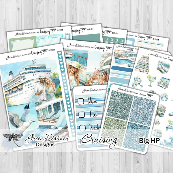 Load image into Gallery viewer, Cruising - Big Happy Planner weekly sticker kit
