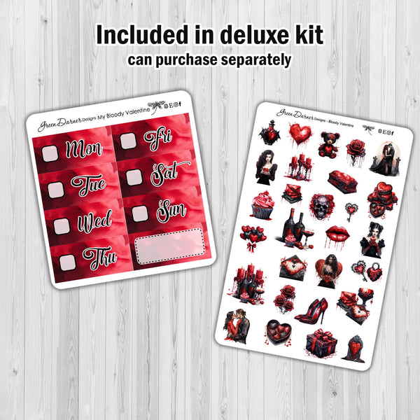 Load image into Gallery viewer, Bloody Valentine - Big Happy Planner weekly sticker kit
