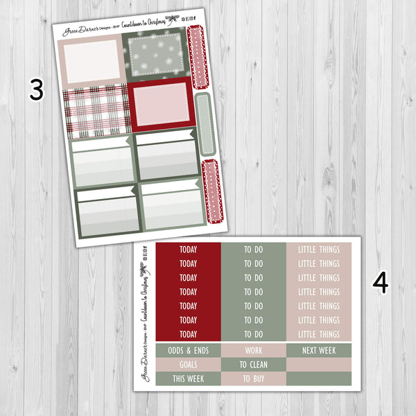 Load image into Gallery viewer, Countdown to Christmas - Big Happy Planner weekly sticker kit
