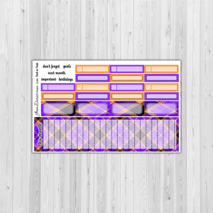 Erin Condren Planner Monthly - Trick or Treat - plaid customizable monthly