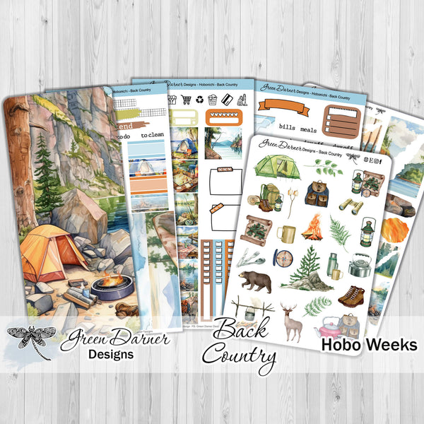 Load image into Gallery viewer, Back Country - Hobonichi Weeks sticker kit
