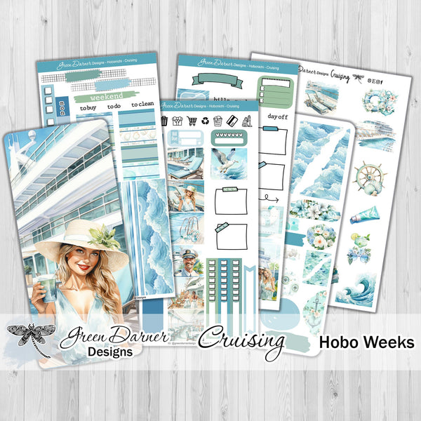 Load image into Gallery viewer, Cruising - Hobonichi Weeks weekly sticker kit
