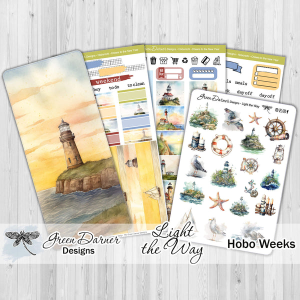 Load image into Gallery viewer, Light the Way - Hobonichi Weeks sticker kit
