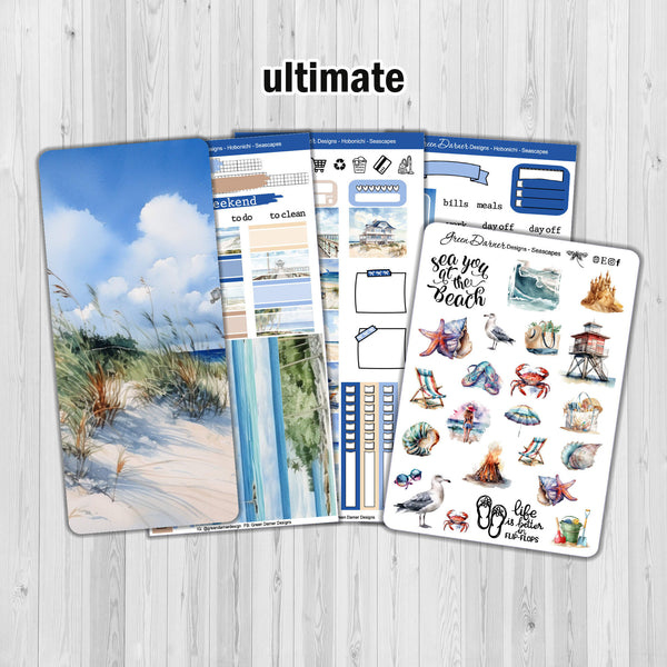 Load image into Gallery viewer, Seascapes - Hobonichi Weeks sticker kit

