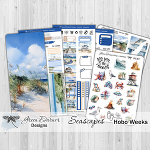 Seascapes - Hobonichi Weeks sticker kit