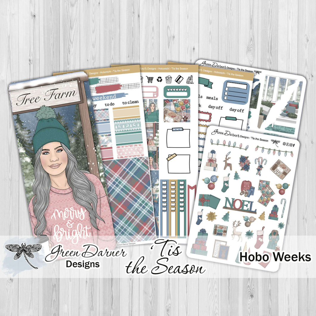 'Tis the Season - Hobonichi Weeks weekly sticker kit