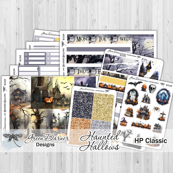 Load image into Gallery viewer, Haunted Hallows - Happy Planner weekly sticker kit
