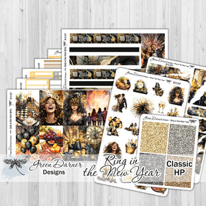 Ring in the New Year - Happy Planner weekly sticker kit