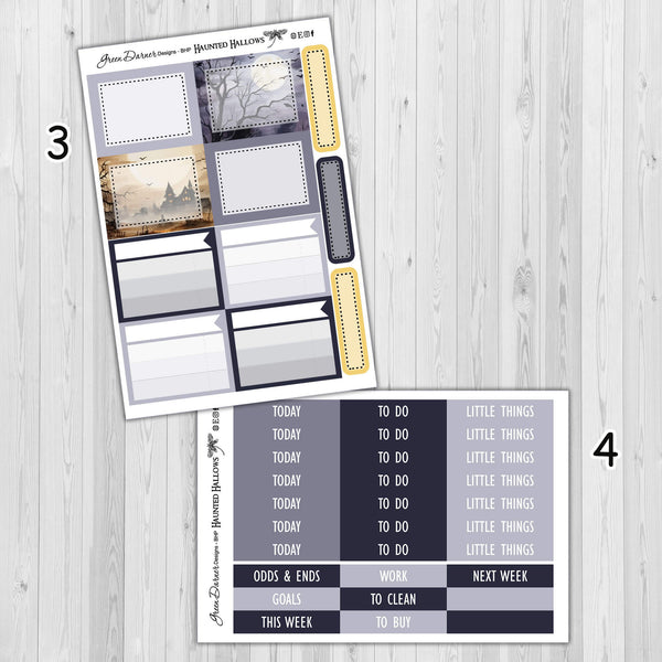 Load image into Gallery viewer, Haunted Hallows - Big Happy Planner weekly sticker kit
