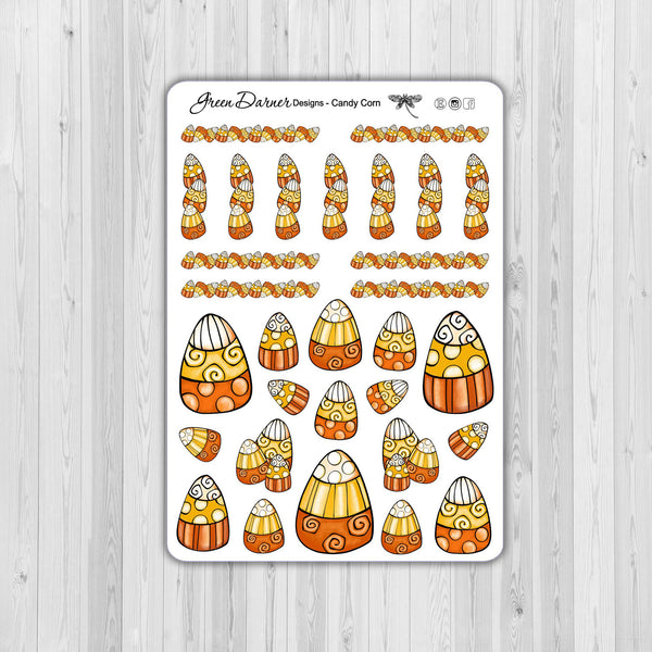 Load image into Gallery viewer, Candy Corn Decorative stickers
