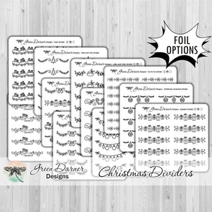 Christmas Divider - foiled decorative planning - CLEAR
