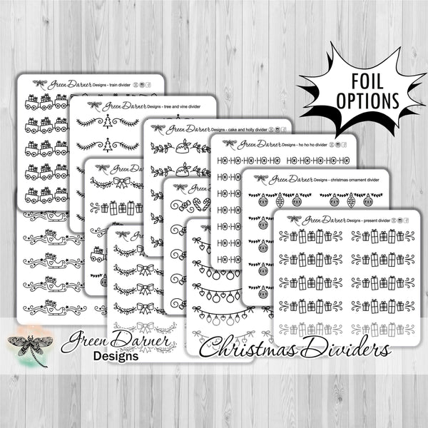 Load image into Gallery viewer, Christmas Divider - foiled decorative planning - CLEAR
