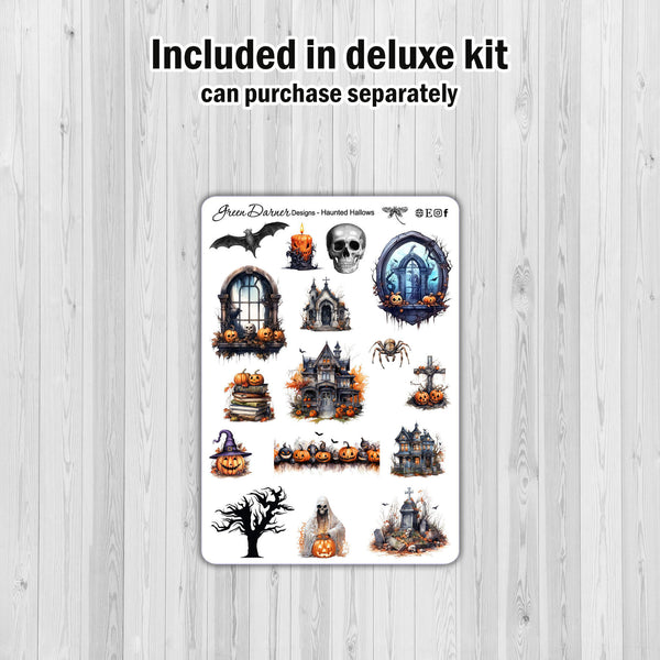 Load image into Gallery viewer, Haunted Hallows - Happy Planner weekly sticker kit
