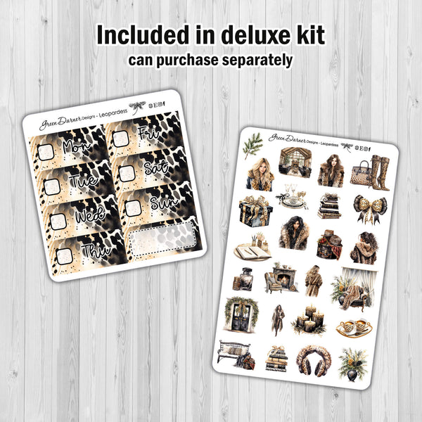 Load image into Gallery viewer, Leopardess - Big Happy Planner weekly sticker kit
