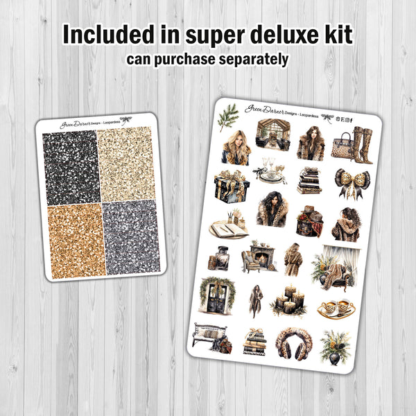 Load image into Gallery viewer, Leopardess - Happy Planner weekly sticker kit
