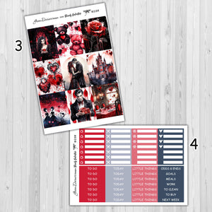 Bloody Valentine - standard vertical/Erin Condren weekly planner sticker kit
