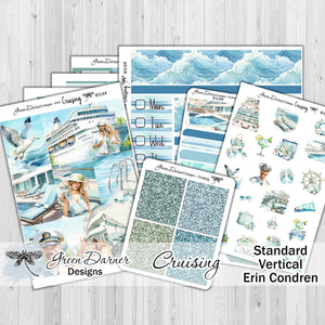 Cruising - standard vertical/Erin Condren weekly planner sticker kit