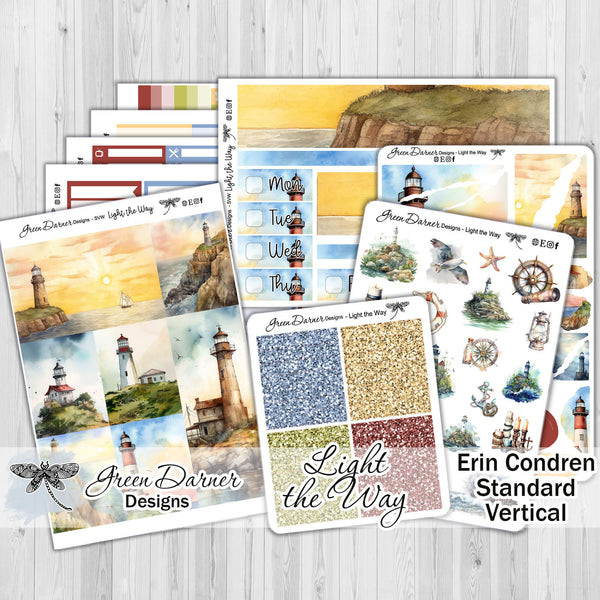 Load image into Gallery viewer, Light the Way - Erin Condren weekly kit
