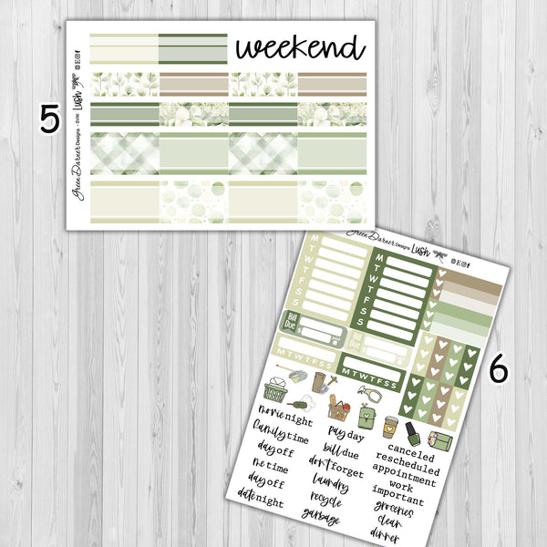 Load image into Gallery viewer, Lush - standard vertical/Erin Condren weekly planner sticker kit
