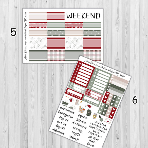 Load image into Gallery viewer, Countdown to Christmas - standard vertical/Erin Condren weekly planner sticker kit
