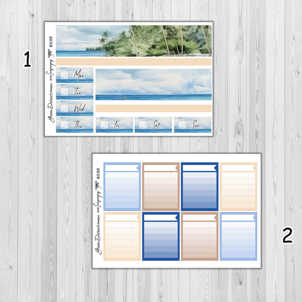Load image into Gallery viewer, Seascapes - Erin Condren weekly kit
