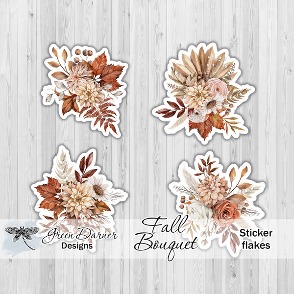 Load image into Gallery viewer, Fall Bouquet sticker flakes
