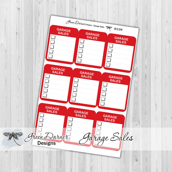 Load image into Gallery viewer, Garage sale - daily tracker box, planner stickers

