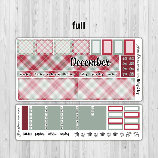 Load image into Gallery viewer, Hobonichi Weeks - Holly &amp; Ivy - plaid customizable monthly

