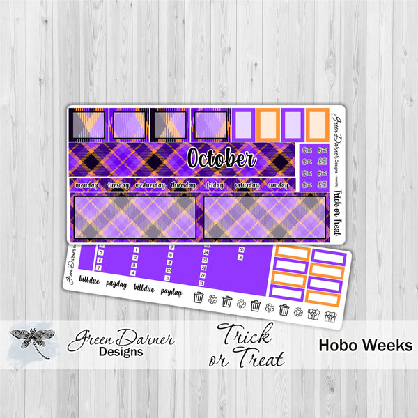 Load image into Gallery viewer, Hobonichi Weeks - Trick or Treat - plaid customizable monthly
