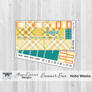 Hobonichi Weeks - Summer Sun - plaid customizable monthly