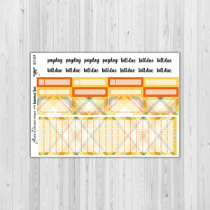 Happy Planner Monthly - Summer Sun - plaid customizable monthly