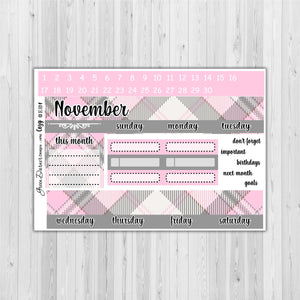 Happy Planner Monthly - Cozy - plaid customizable monthly