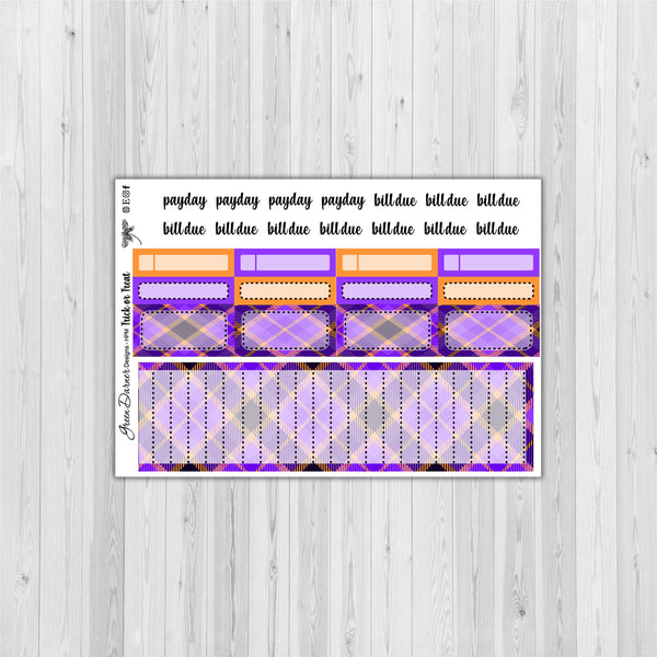Load image into Gallery viewer, Happy Planner Monthly - Trick or Treat - plaid customizable monthly
