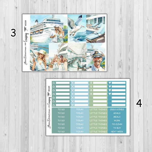Load image into Gallery viewer, Cruising - Happy Planner weekly sticker kit
