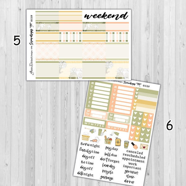 Load image into Gallery viewer, Snowdrops - Happy Planner weekly sticker kit
