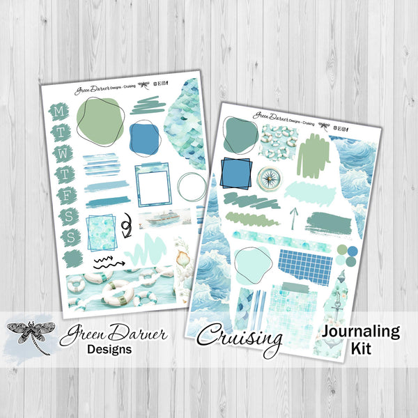 Load image into Gallery viewer, Cruising Journaling sticker kit
