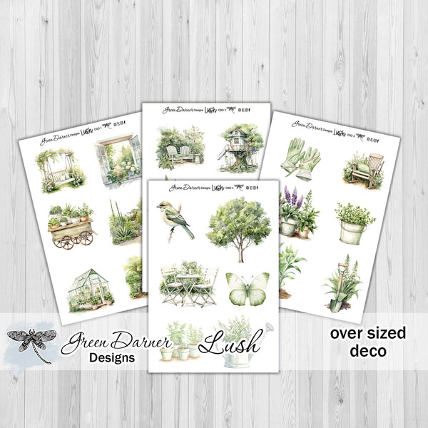Load image into Gallery viewer, Lush oversized decorative stickers
