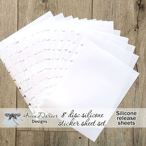 Silicone refill sheets for Green Darner Designs disc sticker albums