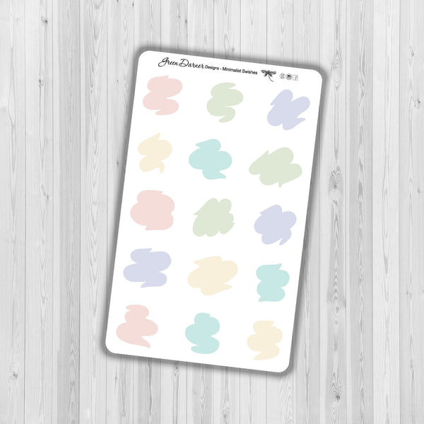 Load image into Gallery viewer, Swatches &amp; Leaves - Minimalist planner stickers, journaling
