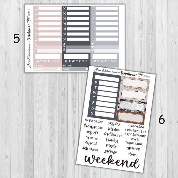 Load image into Gallery viewer, Farmhouse - Big Happy Planner decorative weekly planner sticker kit

