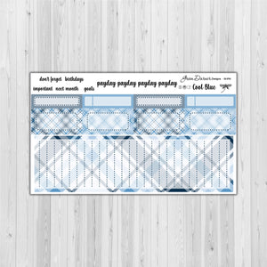 Big Happy Planner Monthly - Cool Blue plaid - customizable monthly
