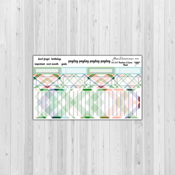 Load image into Gallery viewer, Big Happy Planner Monthly - Peaches and Green - customizable monthly
