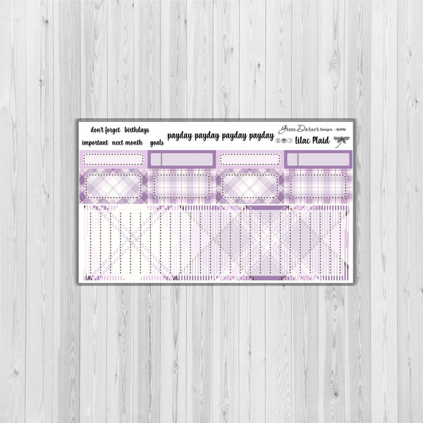 Load image into Gallery viewer, Big Happy Planner Monthly - Lilac plaid - customizable monthly
