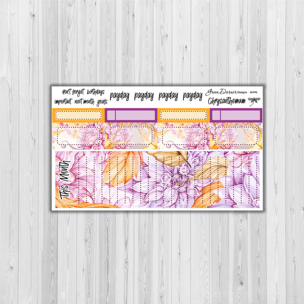 Load image into Gallery viewer, Big Happy Planner Monthly - Chrysanthemum - customizable month
