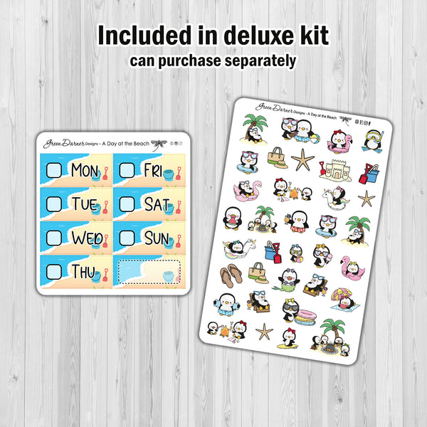 Load image into Gallery viewer, A Day at the Beach - Big Happy Planner weekly sticker kit
