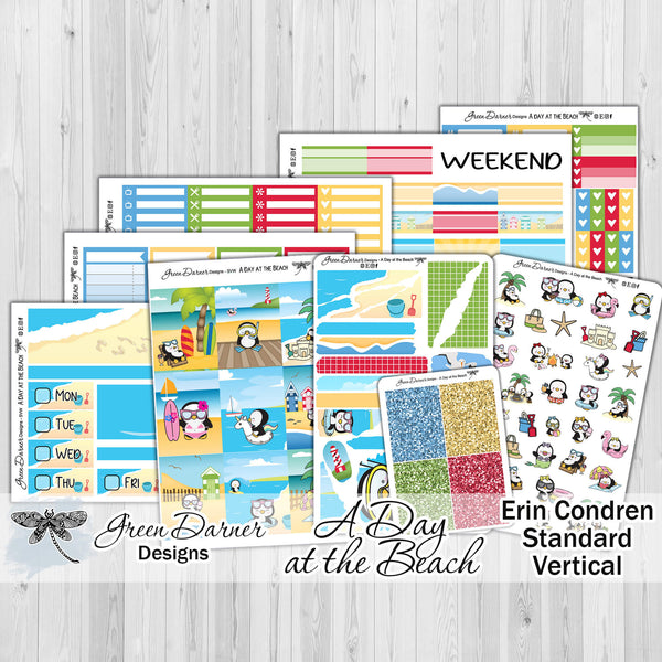 Load image into Gallery viewer, A Day at the Beach - Erin Condren weekly kit
